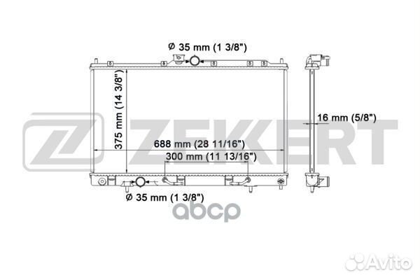 Радиатор охл. дв. Mitsubishi Lancer VII 03- mk