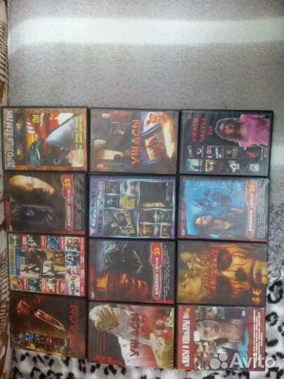 Диски DVD ужасы боевики фантастика 30 шт