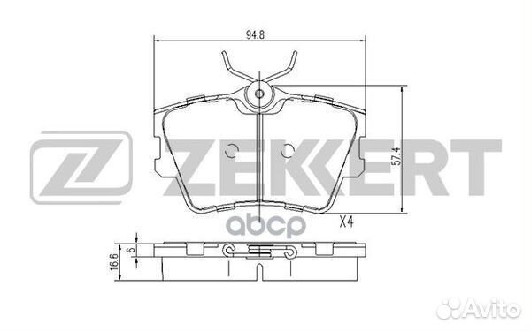 Колодки диск. Transporter 05.98-04.03 BS1156