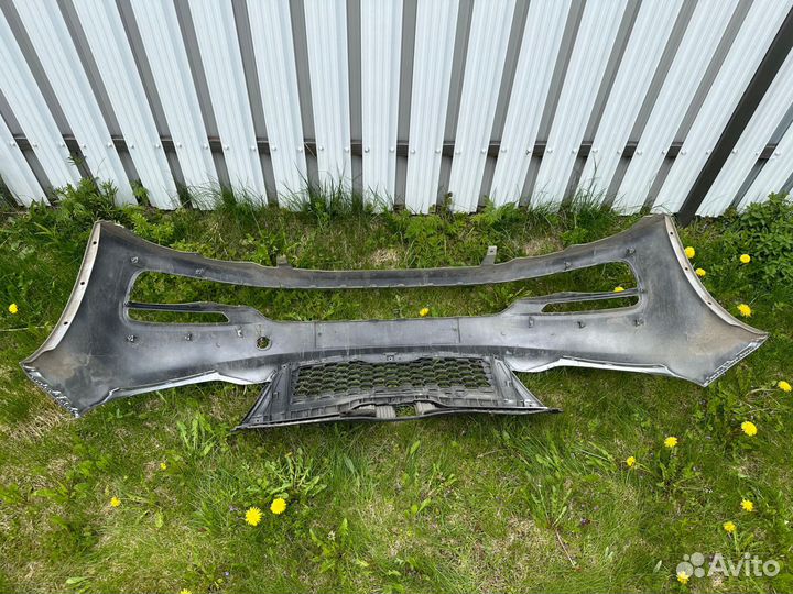 Бампер передний оригинальный серебристый Киа Рио 3