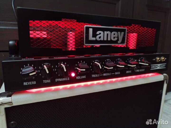 Ламповый усилитель Laney IRT15H и кабинет Ibanez