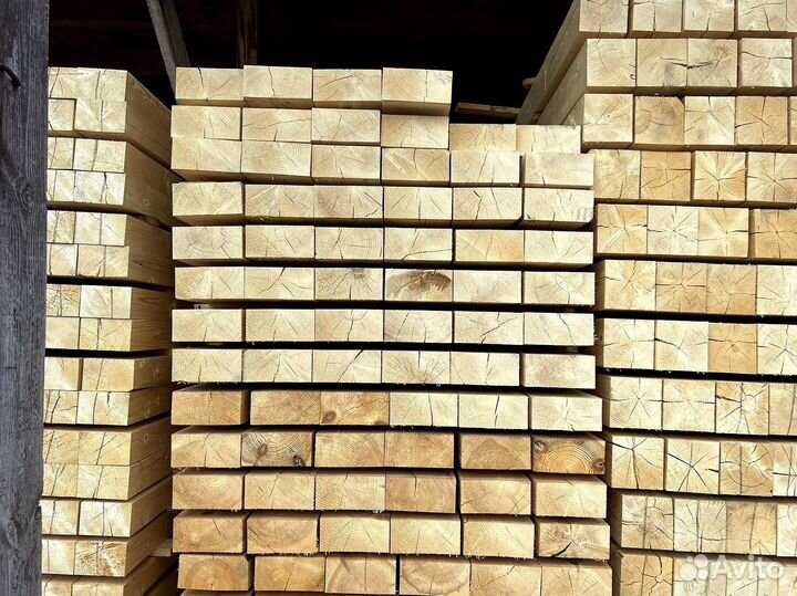 Брус обрезной 100х100х6000мм 1 сорт ГОСТ