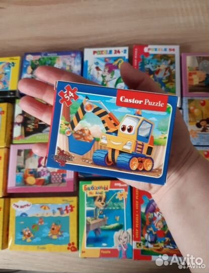 Пазлы новые мини коробки 54 элемента