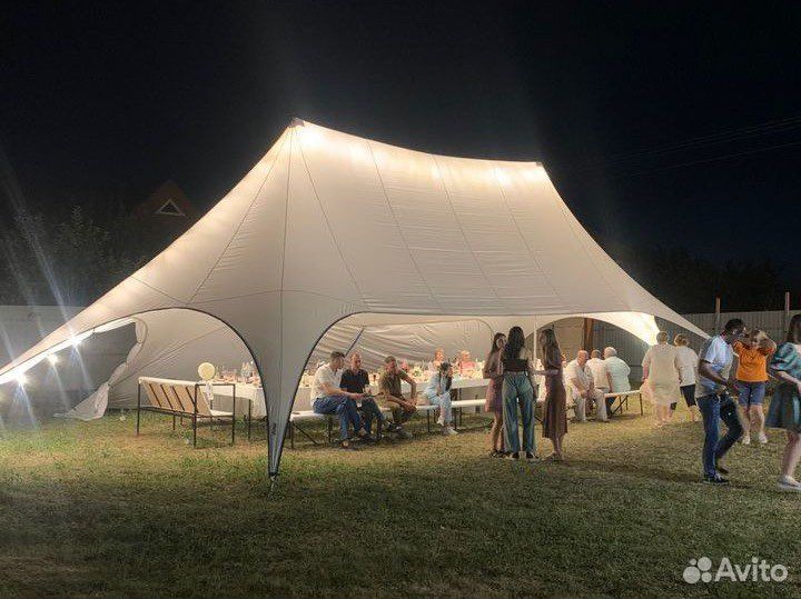 Тент шатер звезда в аренду 35-290 кв.м