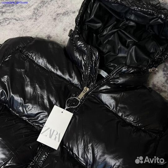 Пуховик Zara Puffer jacket глянцевый (Арт.99893)