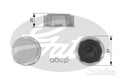 Крышка расширит.бачка ford/opel RC227 Gates