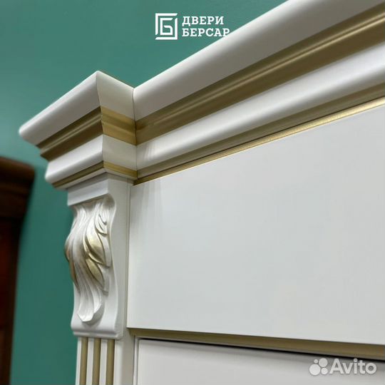 Двери Соло Эр белое золото