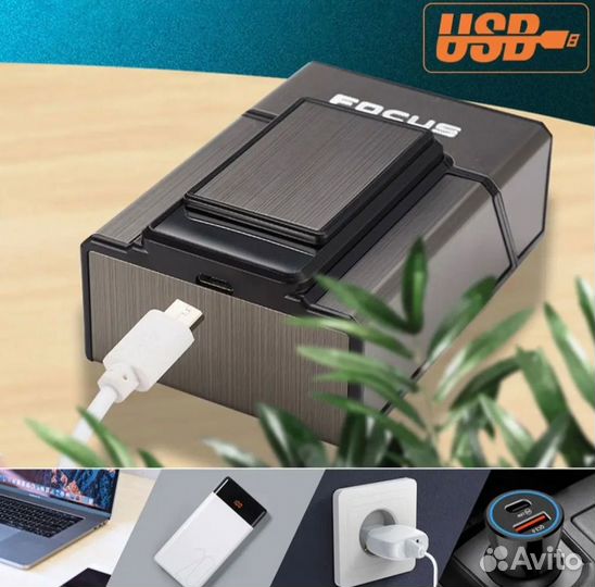 Портсигары с USB, зажигалкой. Новые,класс подарок