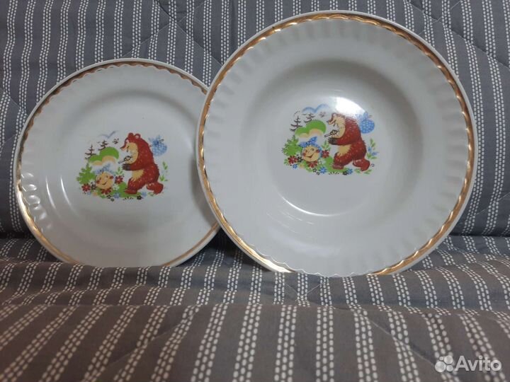 Тарелки Чудово 61год, зик, детские Пфз, блюдца