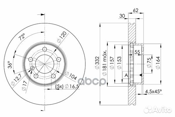 Диск торм вент, Bmw X5 (E70) X6 (E71) 78bd1985