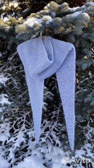 Шарф и шапочка из пряжи мериноса и мохера на шелке