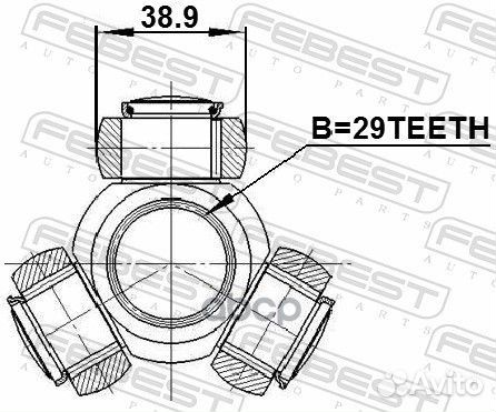 Трипоид subaru impreza G11 2000-2007 0816-B9