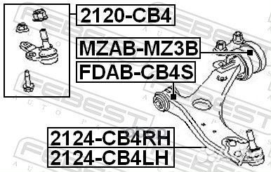 Рычаг правый ford focus II CB4 2008-2011