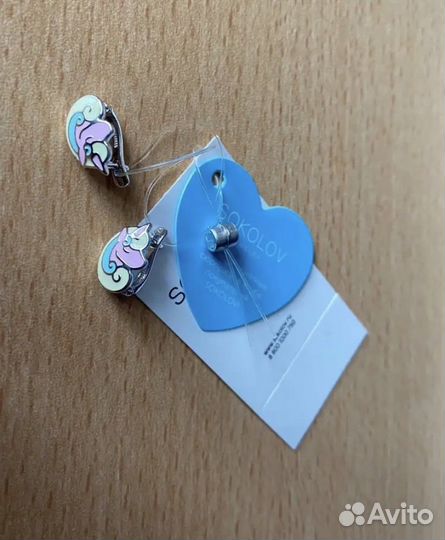 Серьги детские серебро