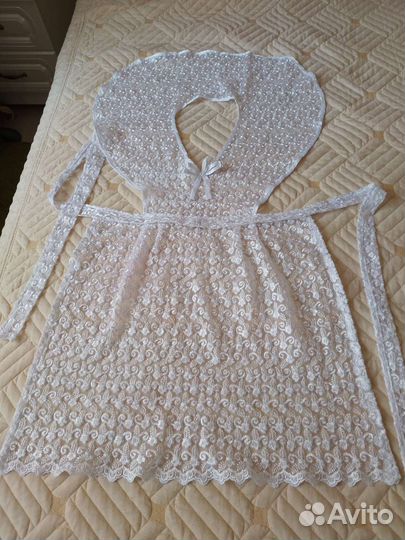 Белый школьный фартук