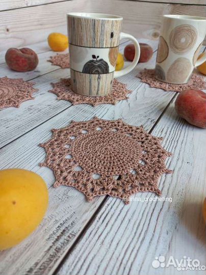 Вязаные подставки под горячее и для свечей