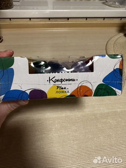 Ложка столовая одноразовая Конфетти, 50 шт