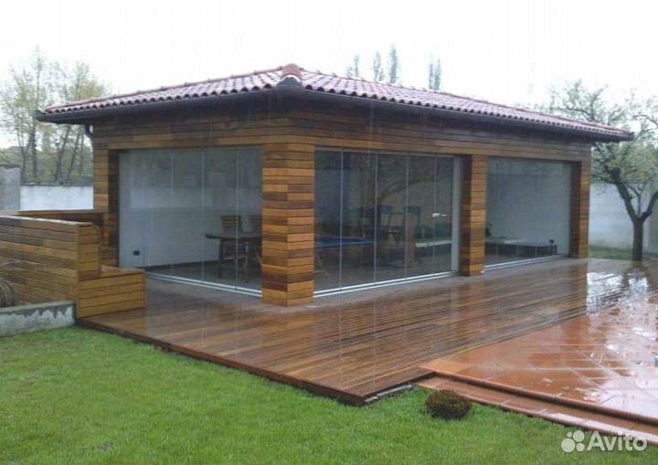 Безрамное остекление раздвижной системой