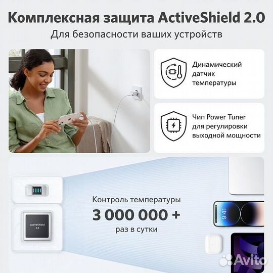 Зарядка Anker 30W USB-C Nano 3 (Оригинал, новая)