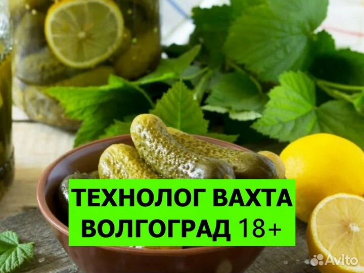 Технолог пищевого производства вахта Волгоград