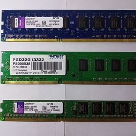 Оперативная память dimm DDR3, DDR2 б/у