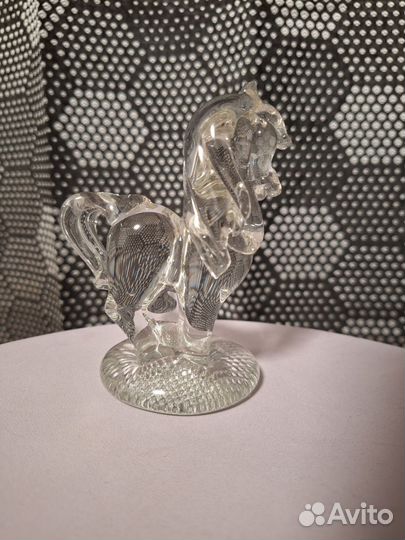 Статуэтка жирафенок фаянс хрусталь лошадь глина