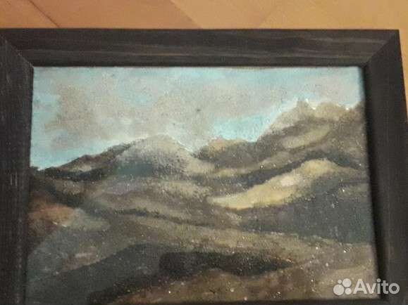 Картина из песка,вулканический,белый кубинский