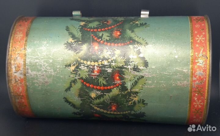 Жестяная коробка от новогоднего подарка СССР. #2