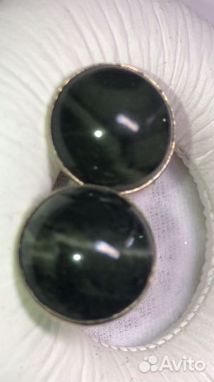 Запонки СССР серебро, позолота