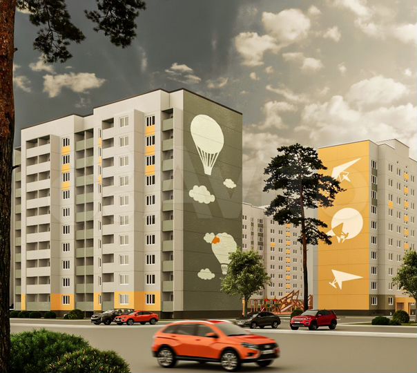 2-к. квартира, 61,7 м², 6/10 эт.