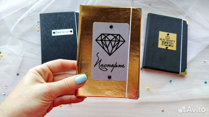 Обложки на документы из экокожи ручной работы