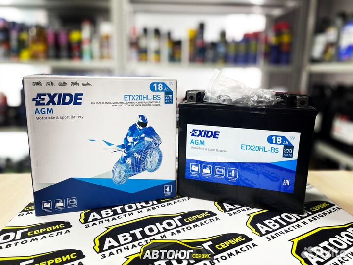 Аккумулятор Exide AGM Motorbike 18Ah 270A 12V