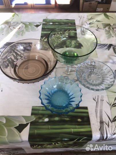 Посуда из цветного стекла