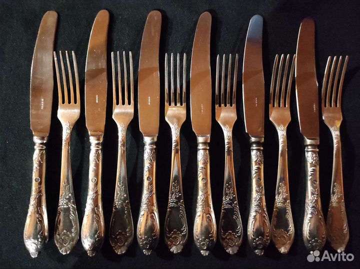 Вилки ножи десертные 12шт мельхиор зиш Классик