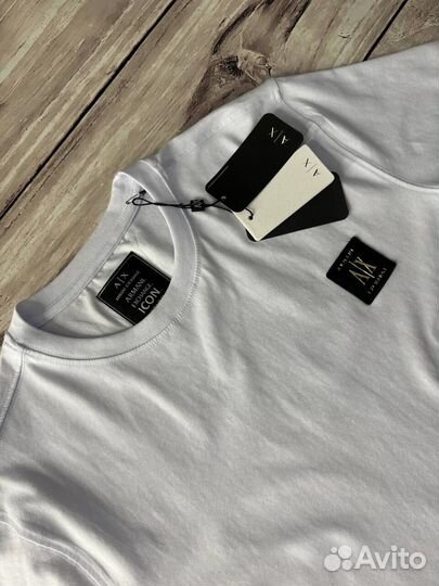 Футболка Armani Exchange белая люкс