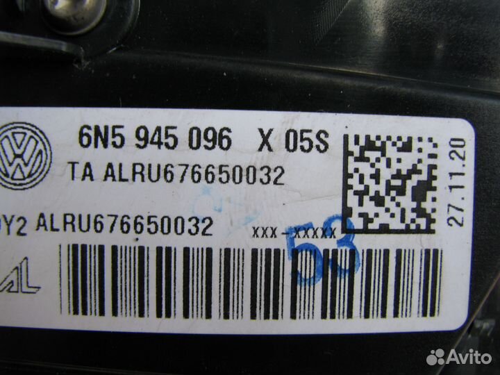 VW Polo Liftback фонарь задний правый 2020+