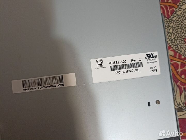 Матрица экран для тв V315B1-L05 REV.C1 philips