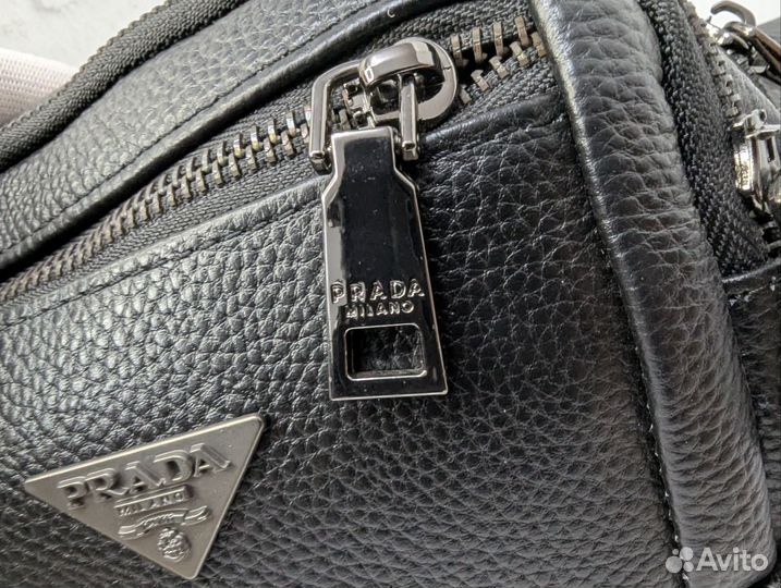 Поясная сумка Prada натуральная кожа