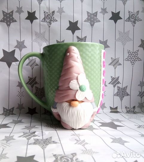 Кружки, ложки с декором из полимерной глины