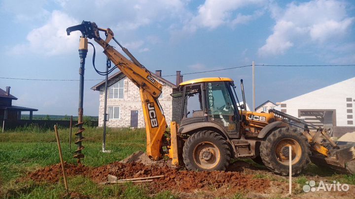 Услуги Экскаватора-погрузчика JCB+ямобур