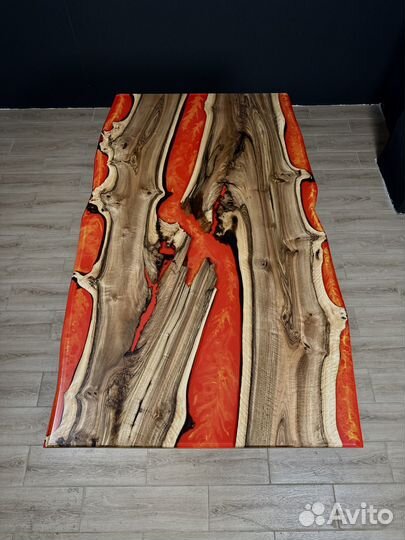 Стол из эпоксидной смолы, стол из смолы, стол лава