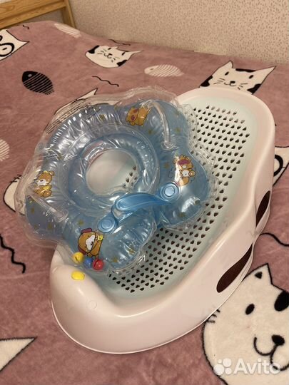 Горка для купания новорожденного + круг