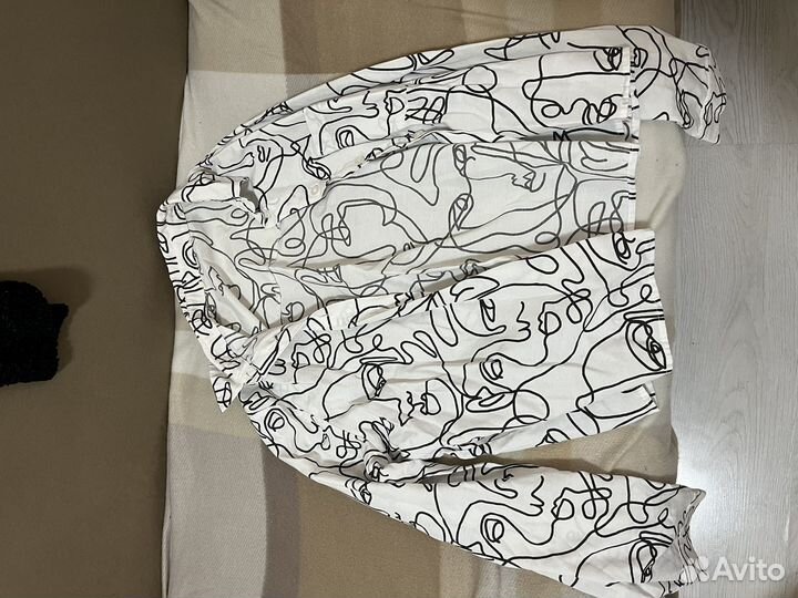 Рубашка женская с лицами