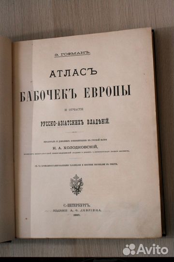 Гофман, Холодковскийю Атлас бабочек. 1897