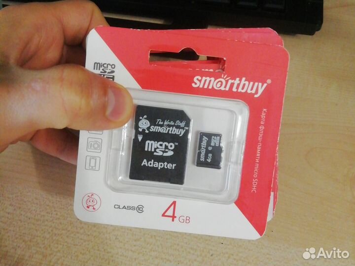 Карта памяти MicroSD 4Gb(4Гб) 10 класс Новый