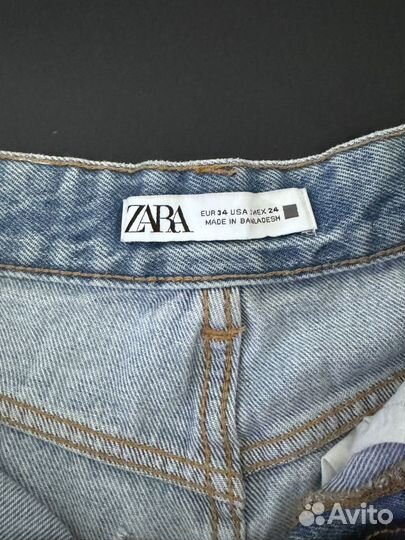 Джинсовые шорты zara 34