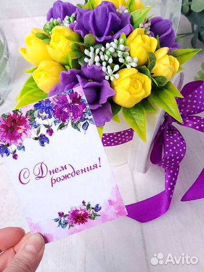 Букет из мыльных цветов