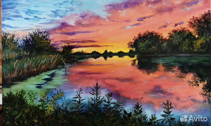 Летние пейзажи. Холст/подрамник/масло/лак