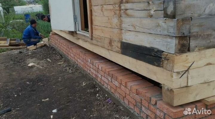 Замена венцов подъем домов