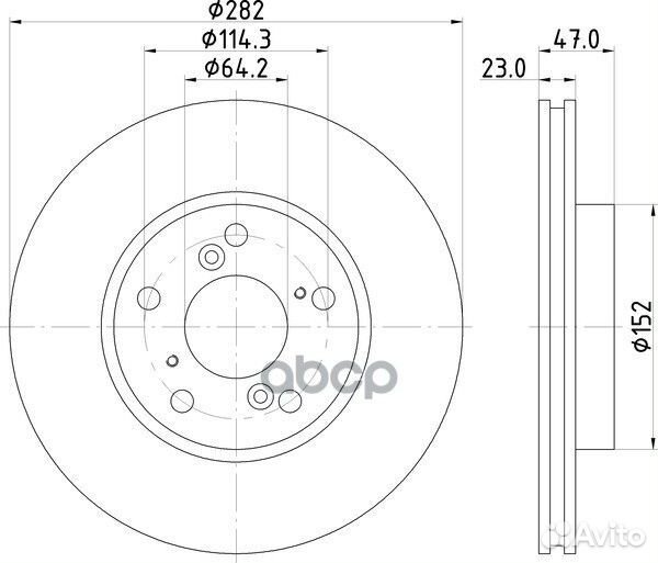 Диск тормозной перед ND8027K nisshinbo
